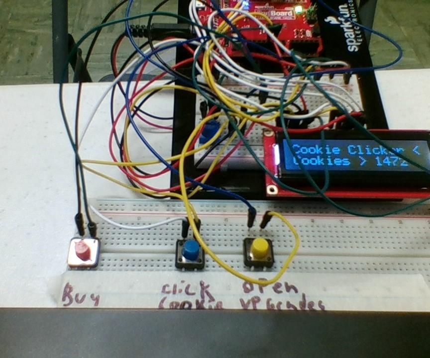 Arduino Cookie Clicker on a Lcd 