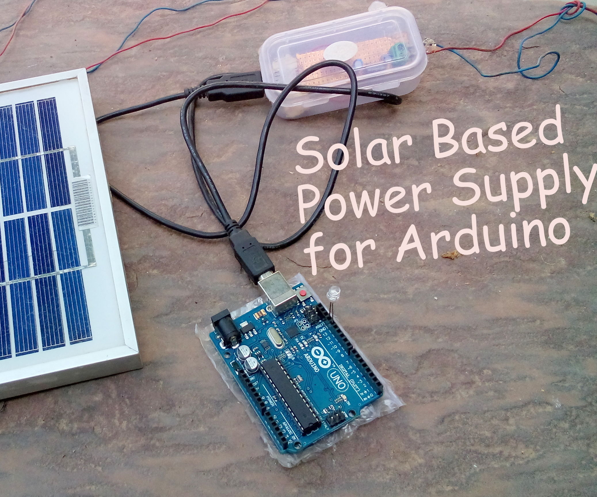 Solar Based Power Supply for Arduino