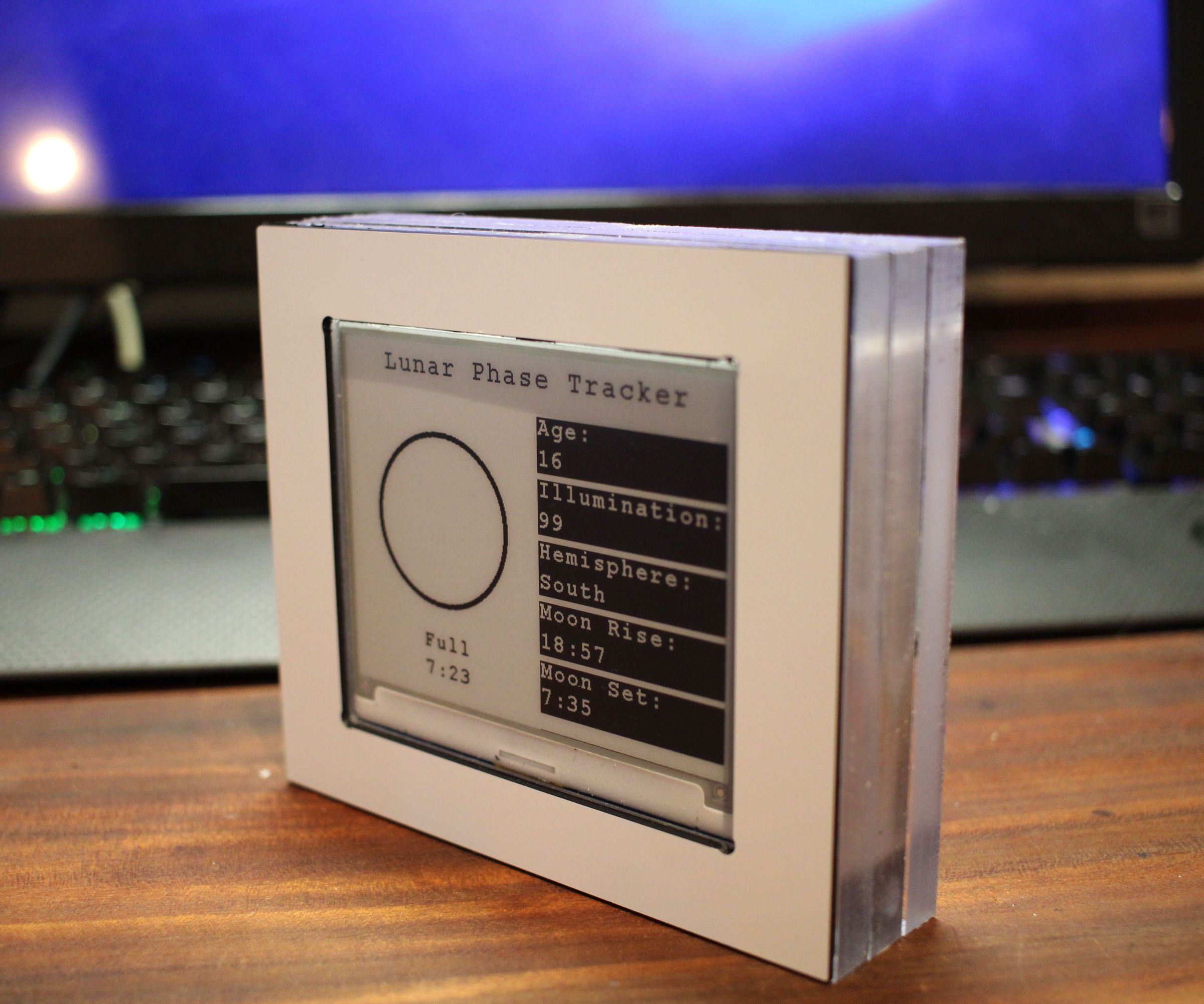 Wireless Lunar Phase Tracker