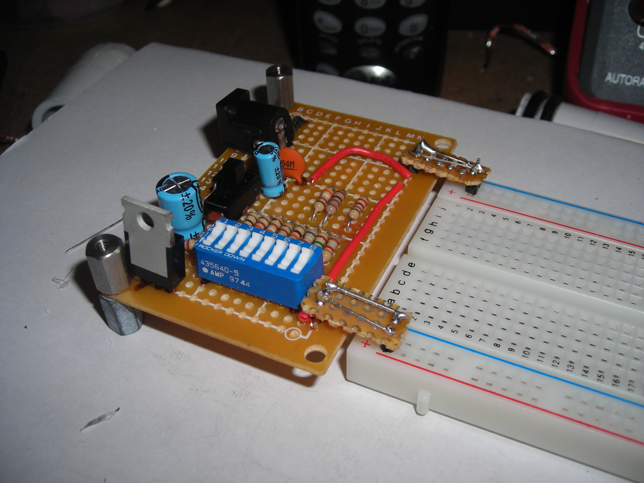 The Radioshack, Adjustable, Breadboard Power Supply.