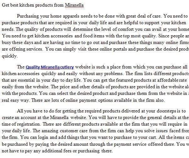 Get Best Kitchen Products From Miranella