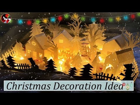 DIY Christmas Decorations Ideas|How to make a Paper Christmas Village|Easy Xmas Craft@Artisan Pallet