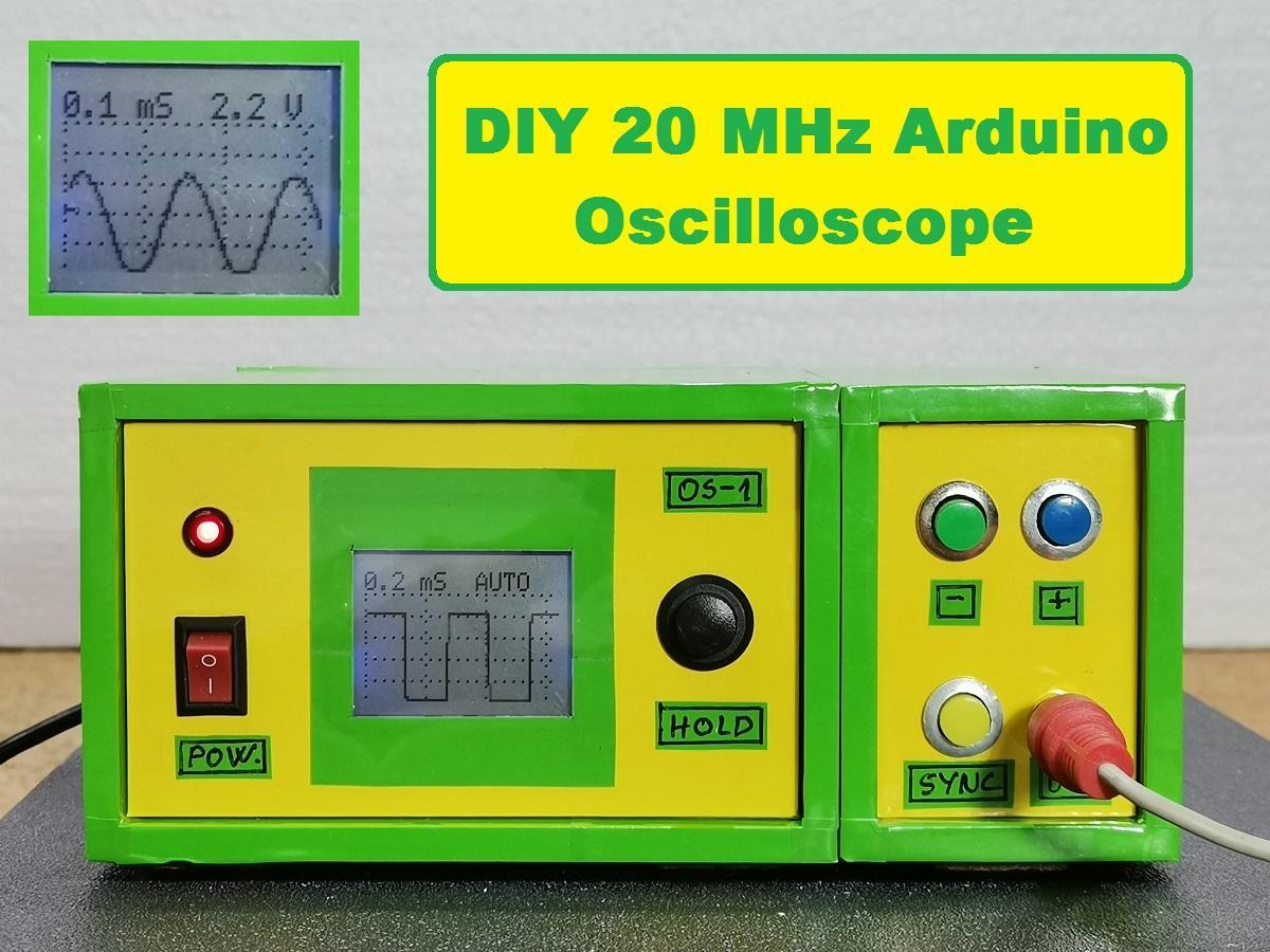 DIY Simple 20 KHz Arduino Oscilloscope on Nokia 5110 Lcd Dispaly