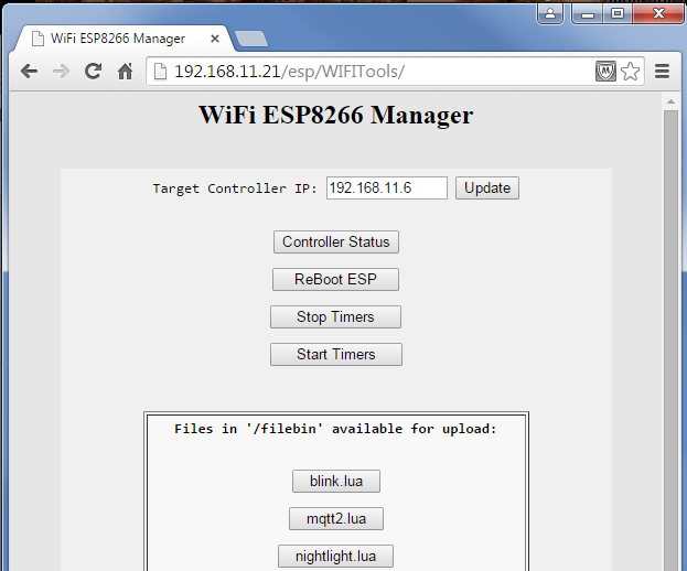 ESP8266 WiFi OTA Remote File Management