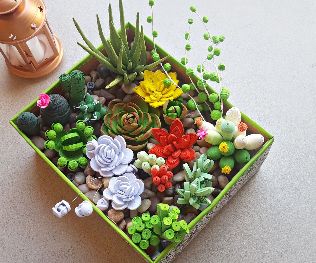 Paper Quilling Succulent Garden 