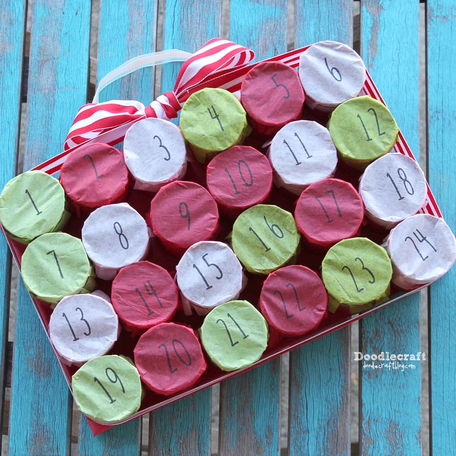 toilet paper roll upcycle craft advent christmas countdown calendar 24 days punch box poke treats (26).JPG