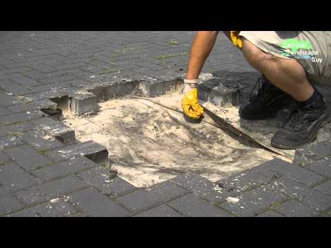 HOW TO FIX LOW SPOT IN DRIVEWAY+REPAIR PIPE |BLOCK PAVERS REMOVE+LAY COMPACT SAND BED JOINTS INSTALL