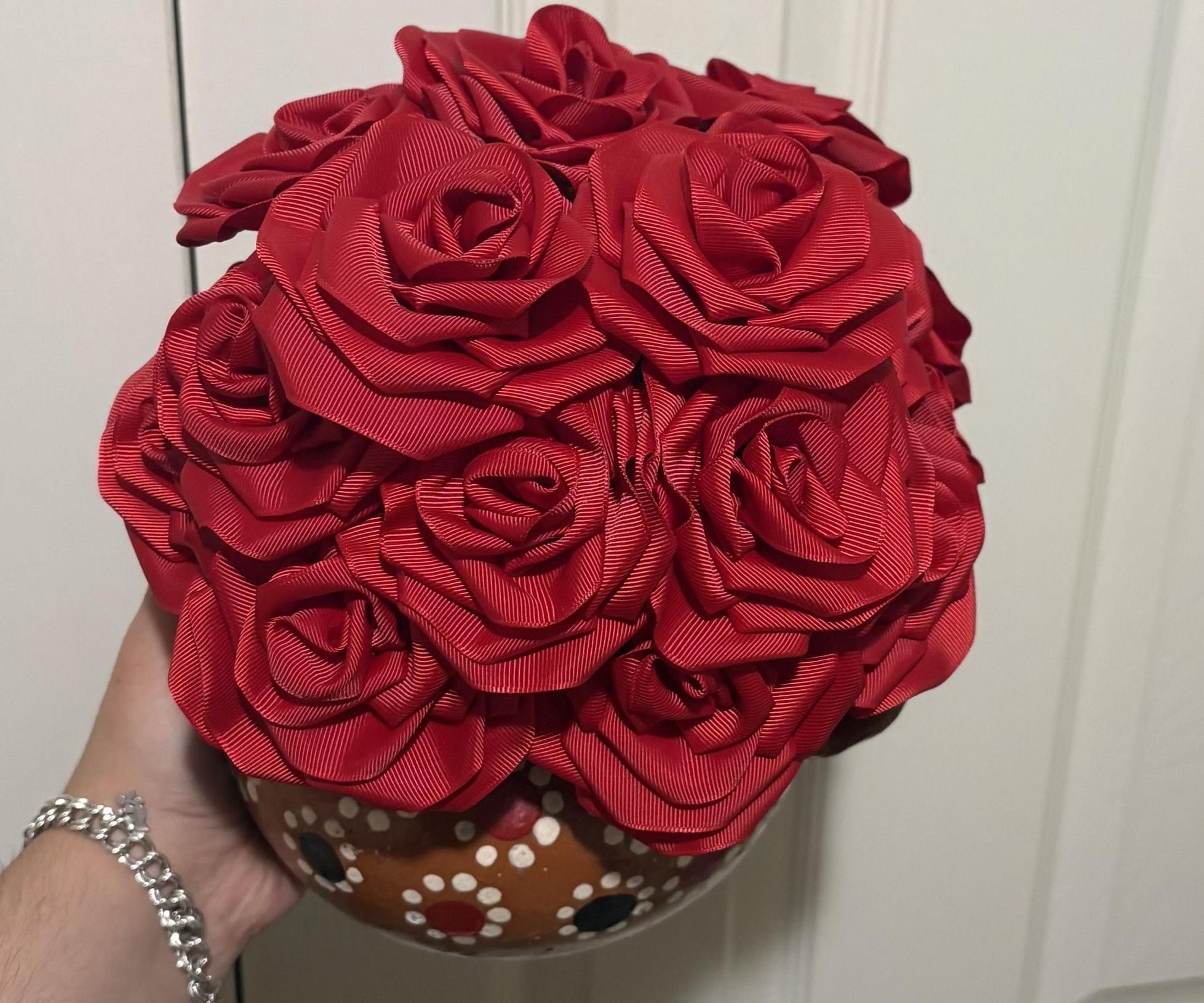 How to Make a Ribbon Rose Bouquet