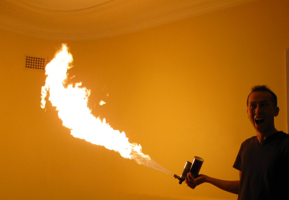 Awesome Single Handed Portable Flame Thrower