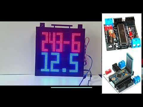 Dual Display LIVE SCORE Cricket Scoreboard for community - Built with Arduino Android SCOREDUINO DMD