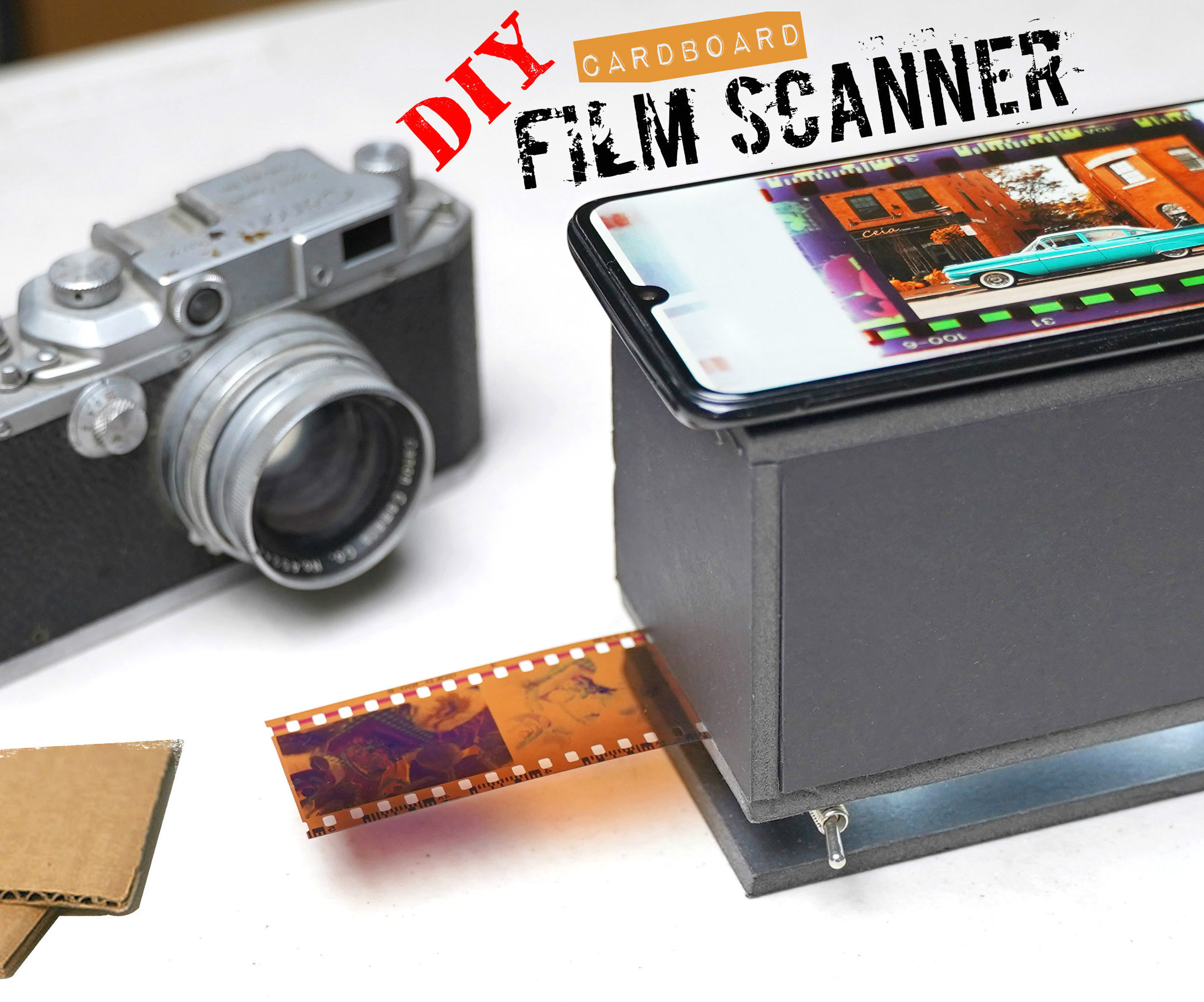 DIY Cardboard Smartphone Film Scanner