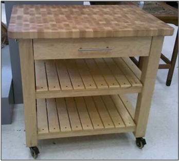 Butcher Block  Kitchen Prep Station