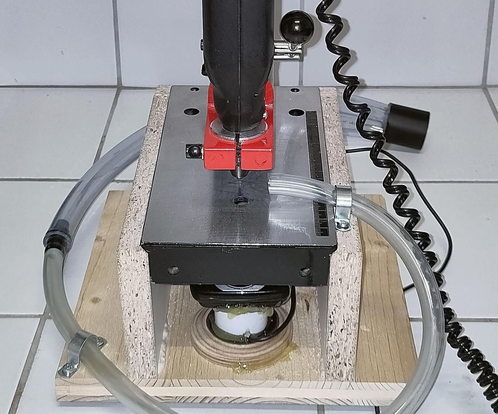 Improved Aim for a Vintage PCB Drill Press