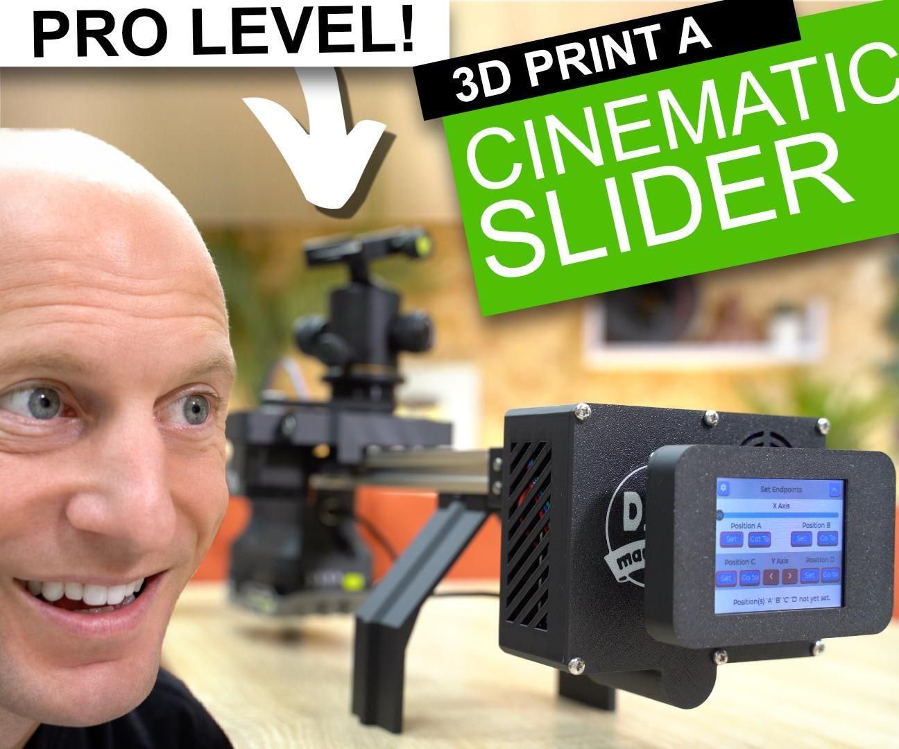 The Ultimate 3D Printed Robotic Camera Slider - Touchscreen UI!
