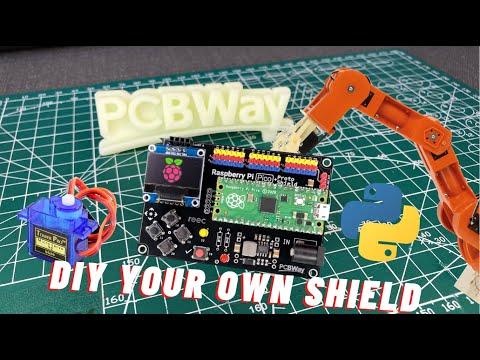 #Raspberrypi Pi Pico Robotic Arm &amp; Snake Game +Proto Shield