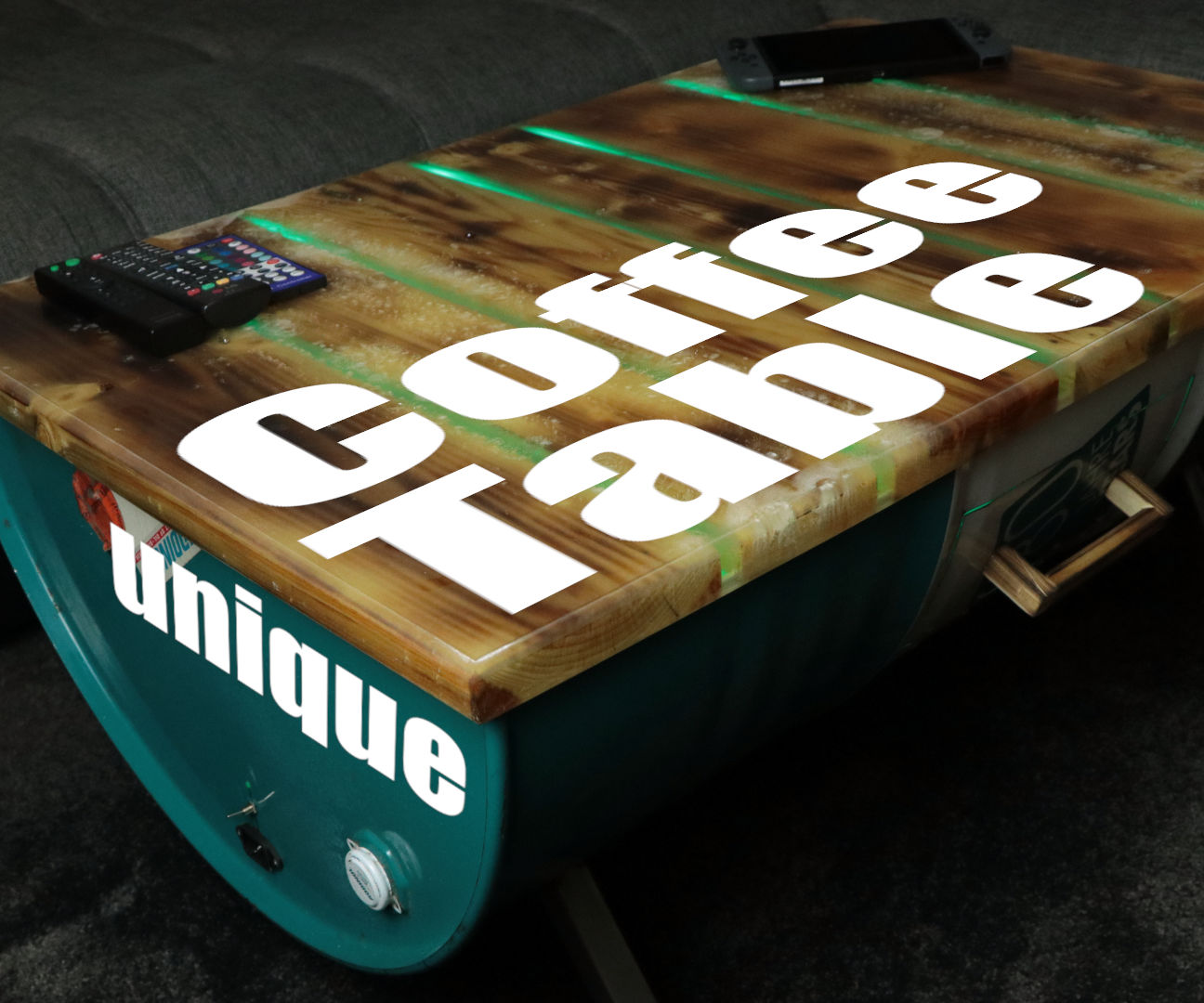 Building a Unique Coffee Table With an Old Barrel, Epoxy Resin and LED Lights?!