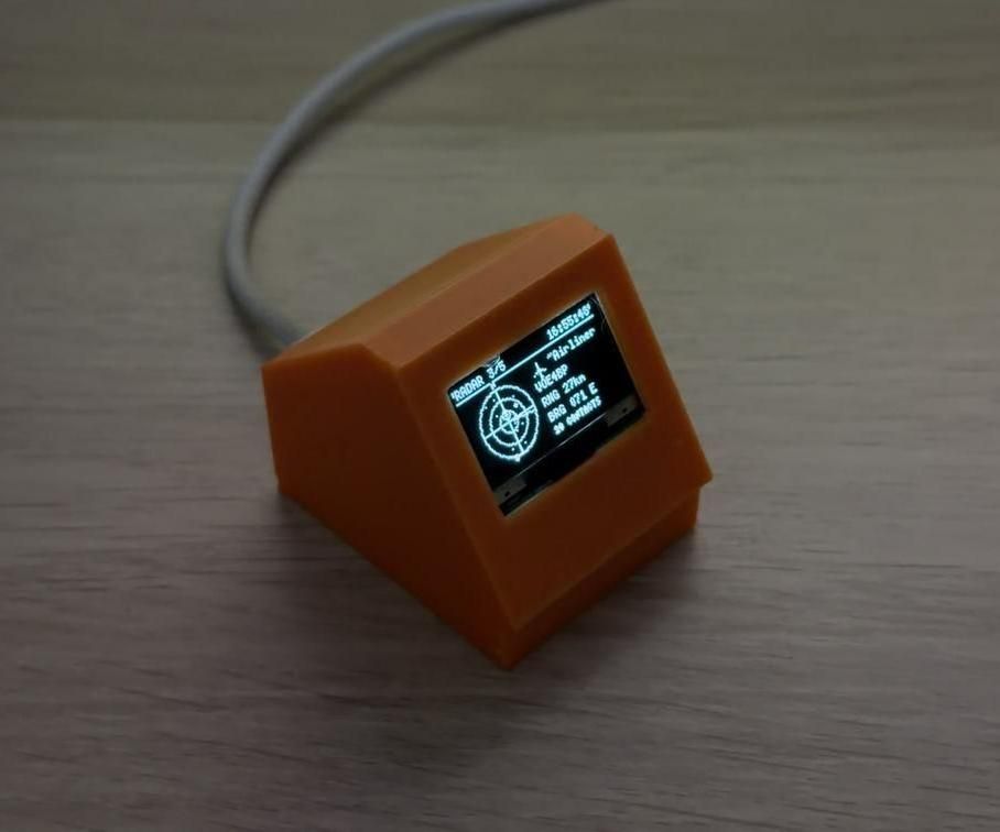 Plane Spotter — a Tactical ADS-B Desk Radar (ESP8266 + 1 Inch OLED)