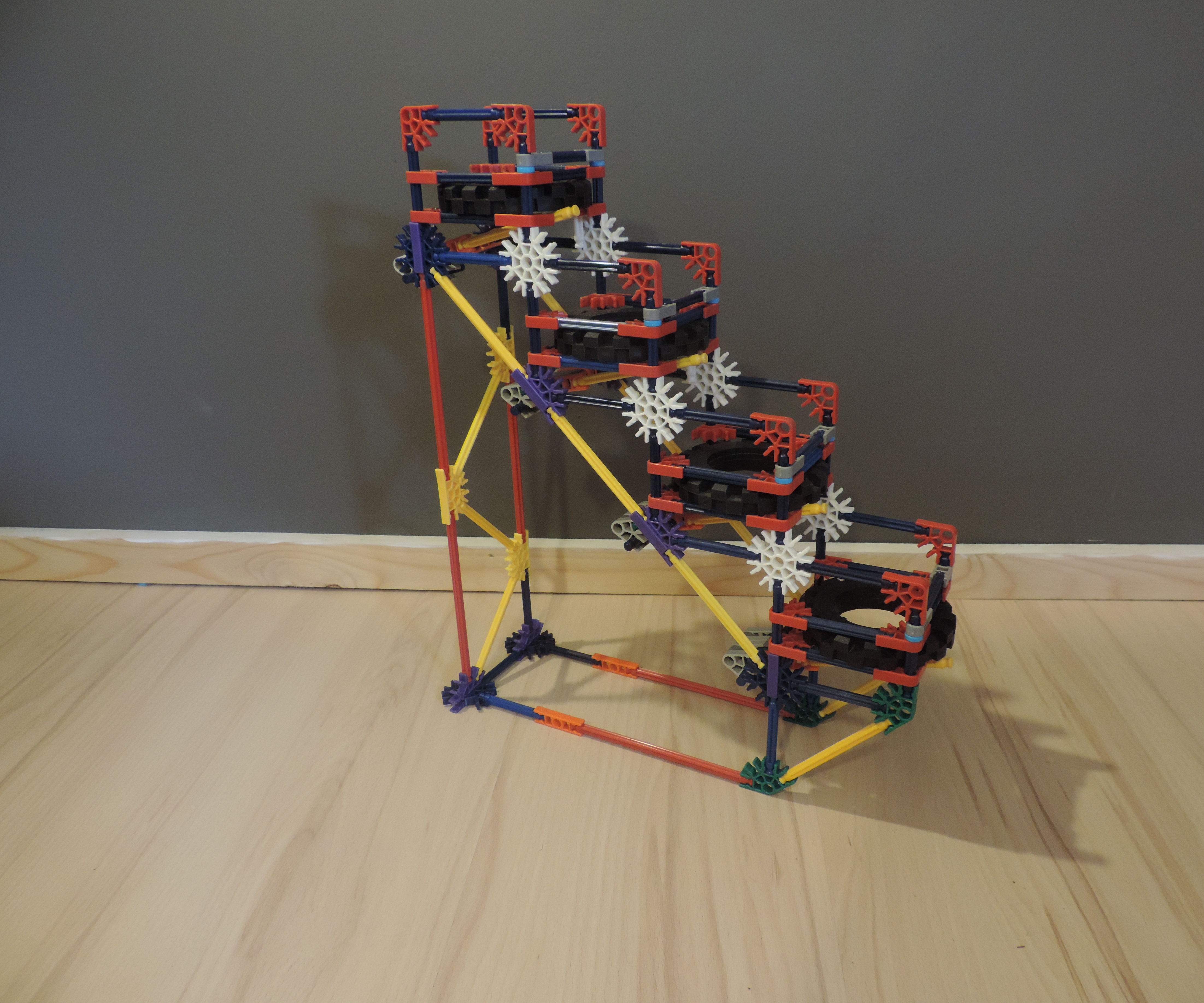 Knex Ball Machine Element: Tire Stairs