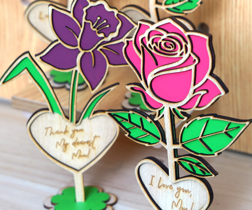 How to Laser Cut a Mother's Day Bouquet: Step by Step Tutorial