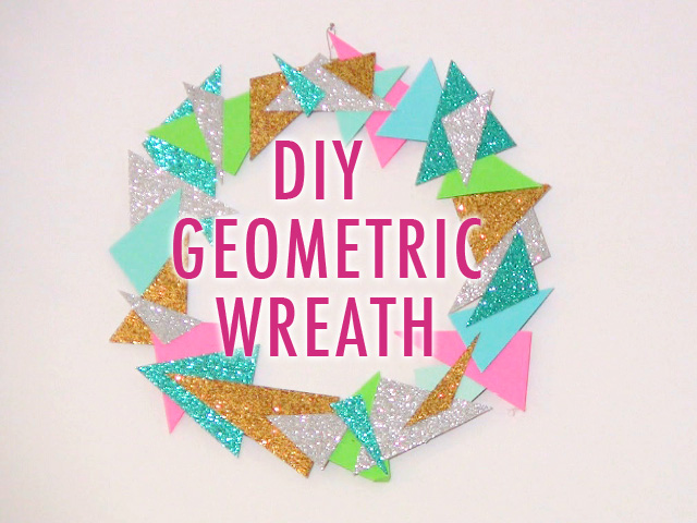 DIY Modern Geometric Wreath