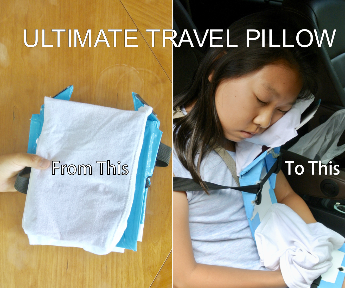 Compact DIY Travel Pillow