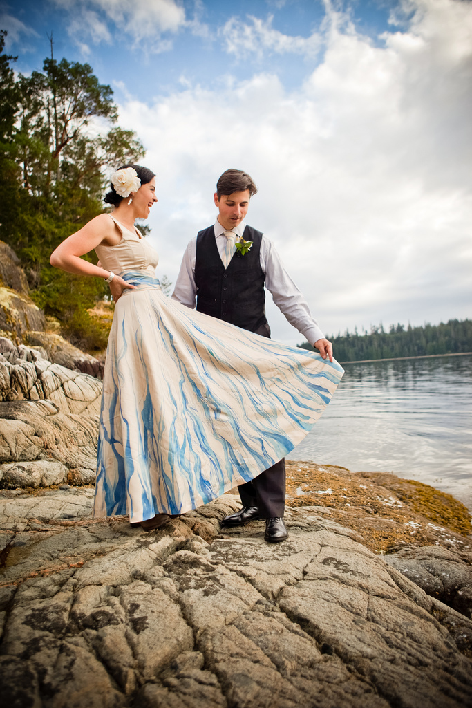 Handpainted, Upcycled Wedding Dress
