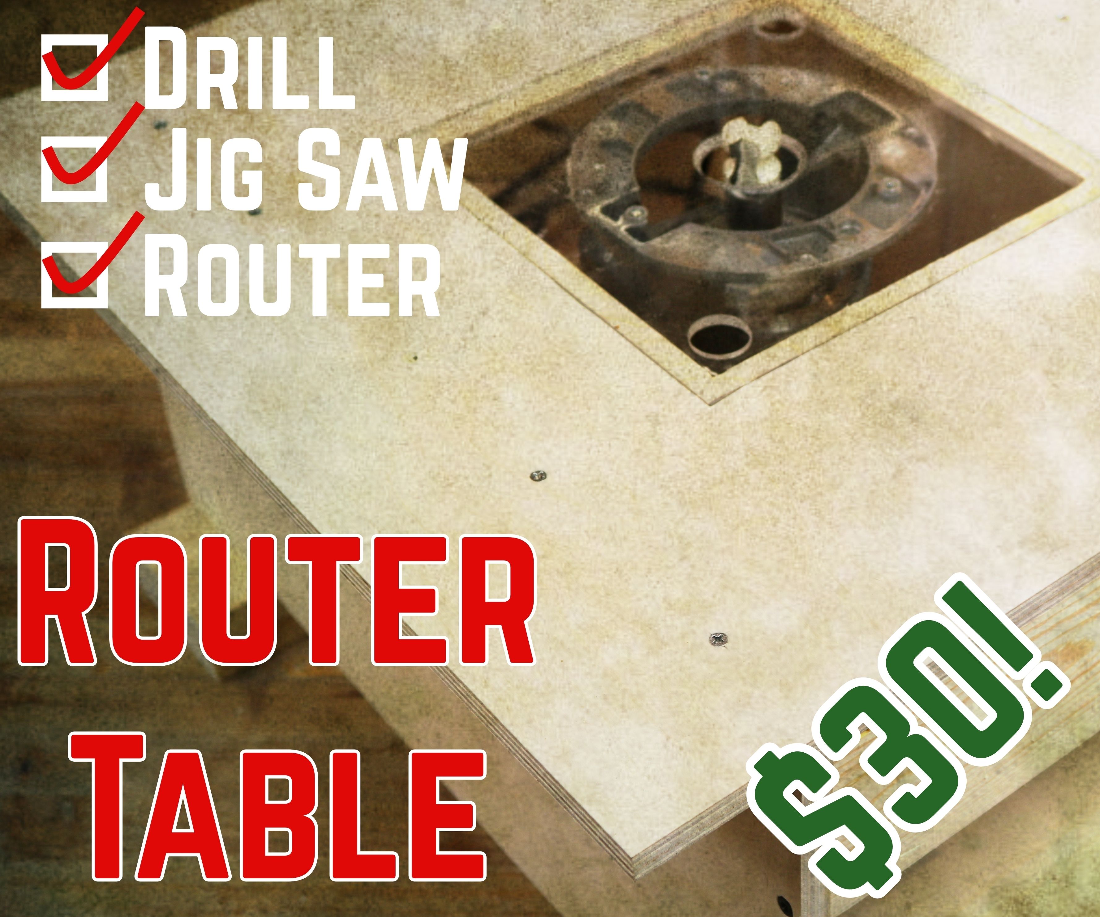 Desktop Router Table Using Only 3 HAND Power Tools