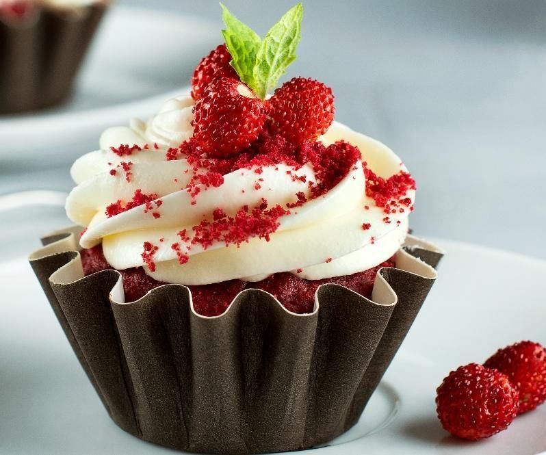 Red Velvet Cupcake With Cream Cheese Frosting