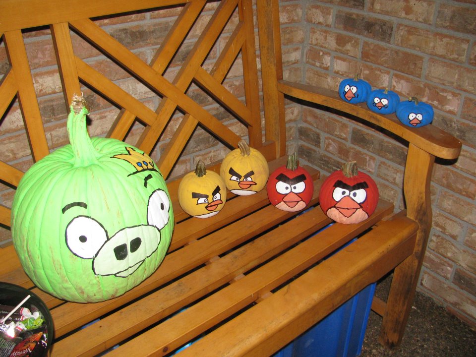 Angry Birds Painted Pumpkins