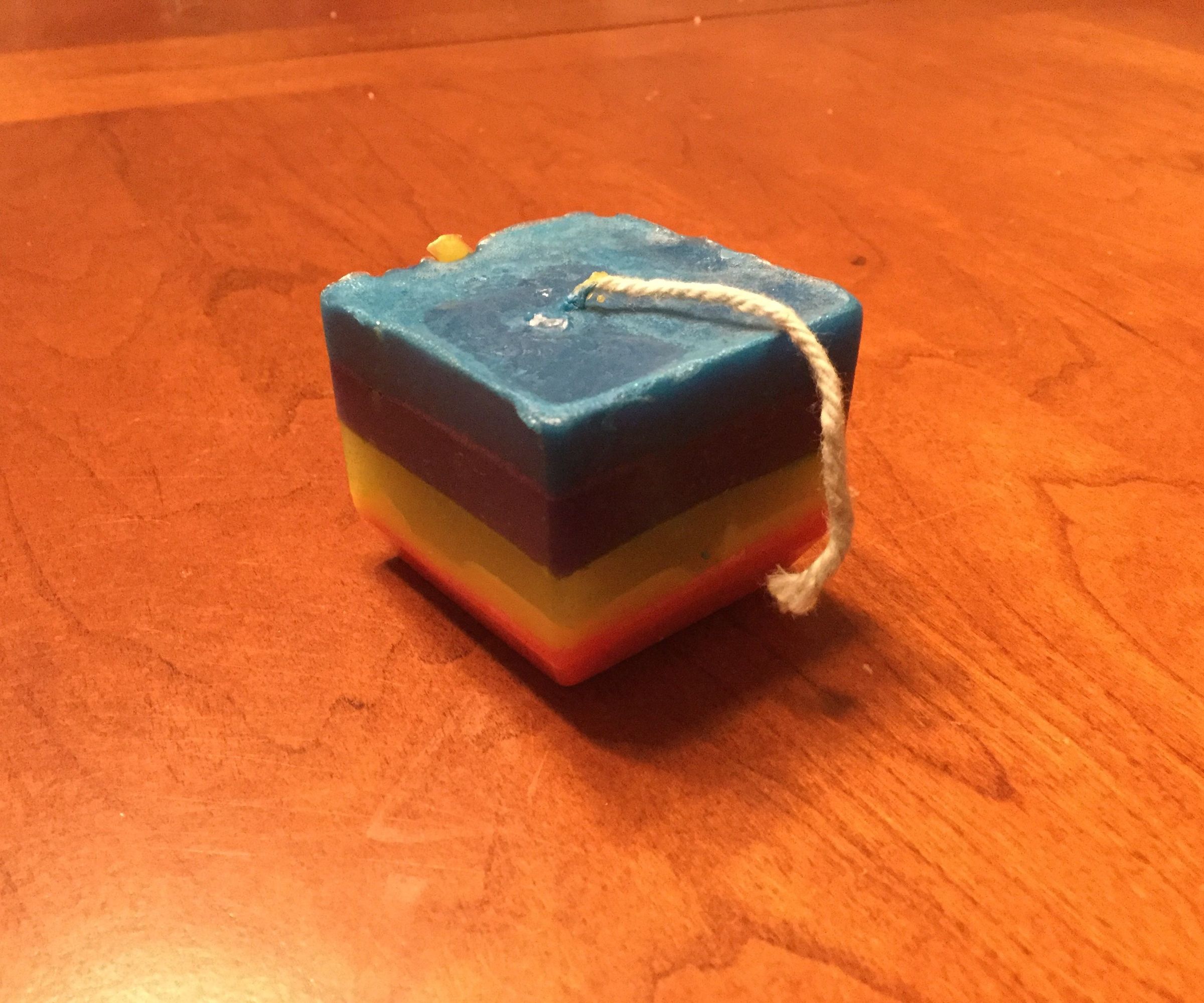 Rainbow Crayon Candle
