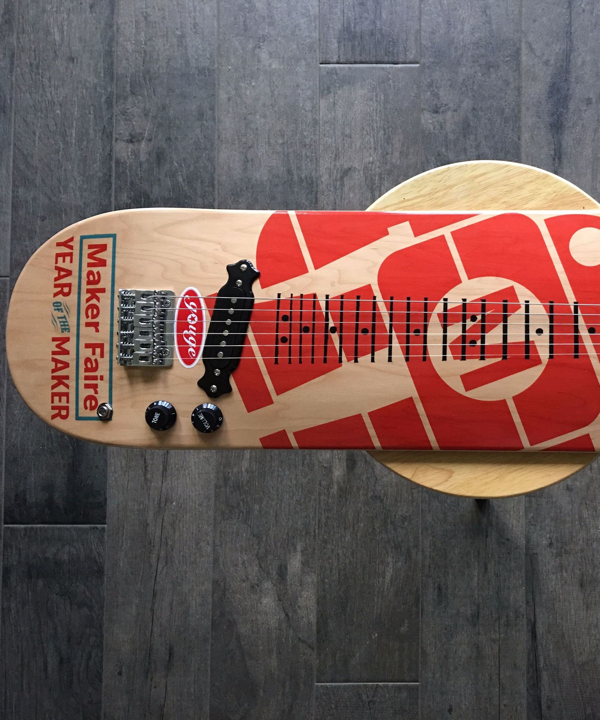 Lap Slide Guitar Skate Board