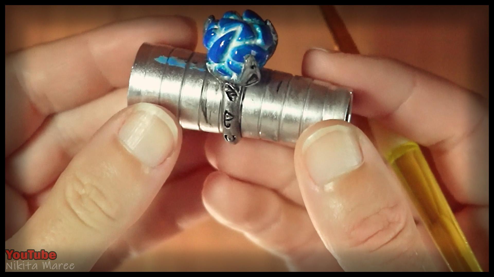 Arcane Hextech Crystal. Arcane Hexcore Runes. How to make a polymer clay Hextech Crystal Ring. Polymer Clay Tutorial (28).jpg