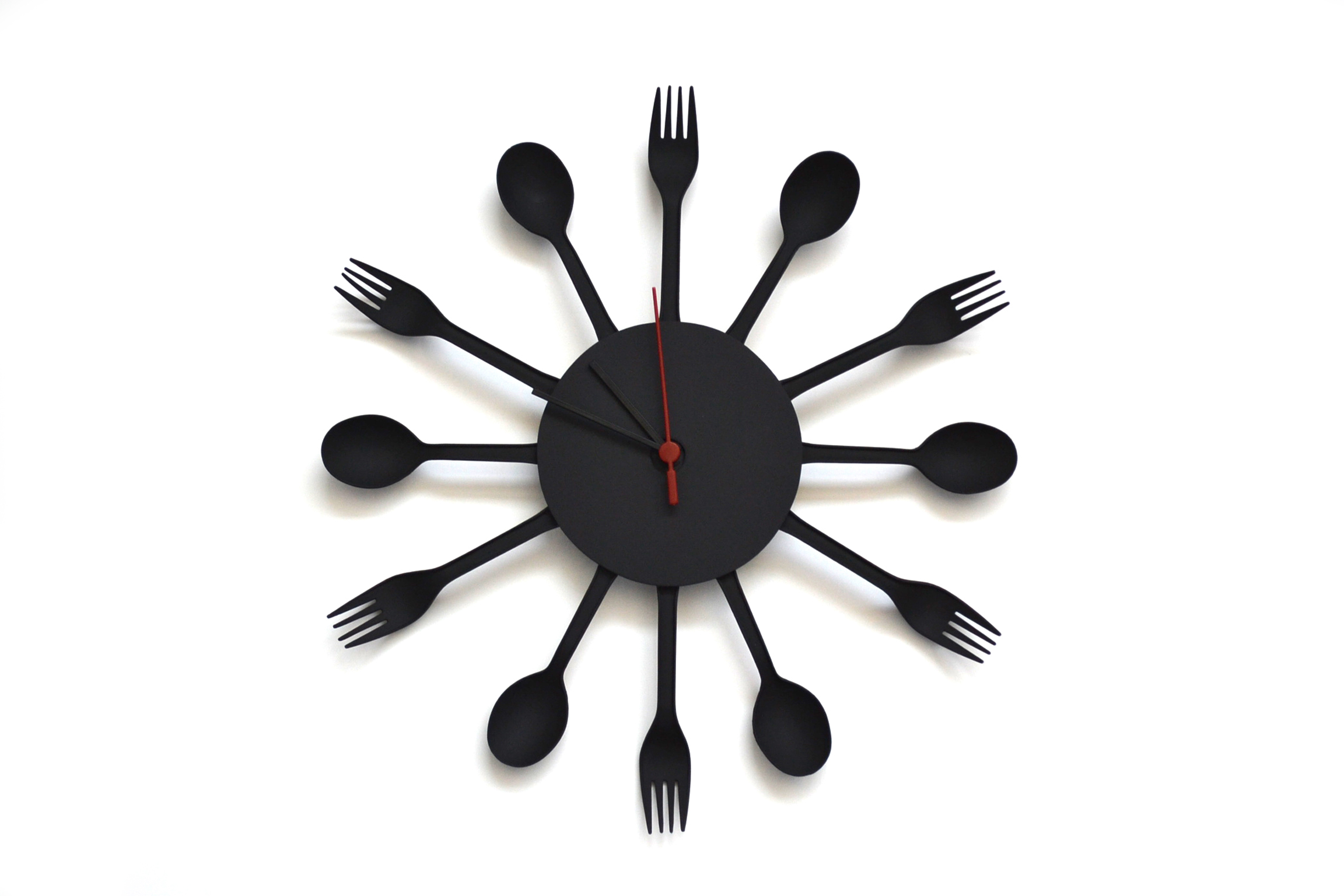 Disposable Flatware Clock by Samuel Bernier