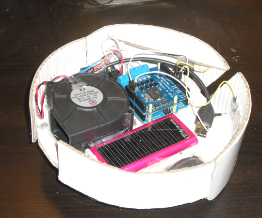 Another Cardboard Robot-vacuum-cleaner Controlled With Arduino