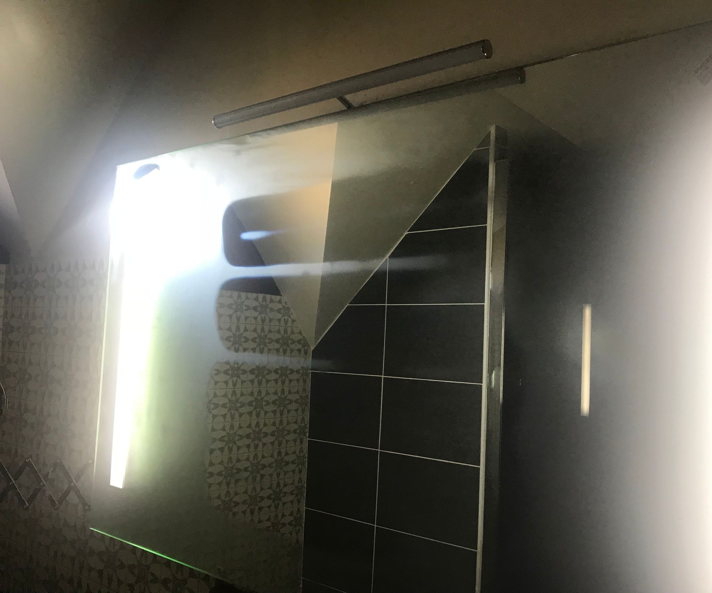 Mist Free Bathroom Mirror