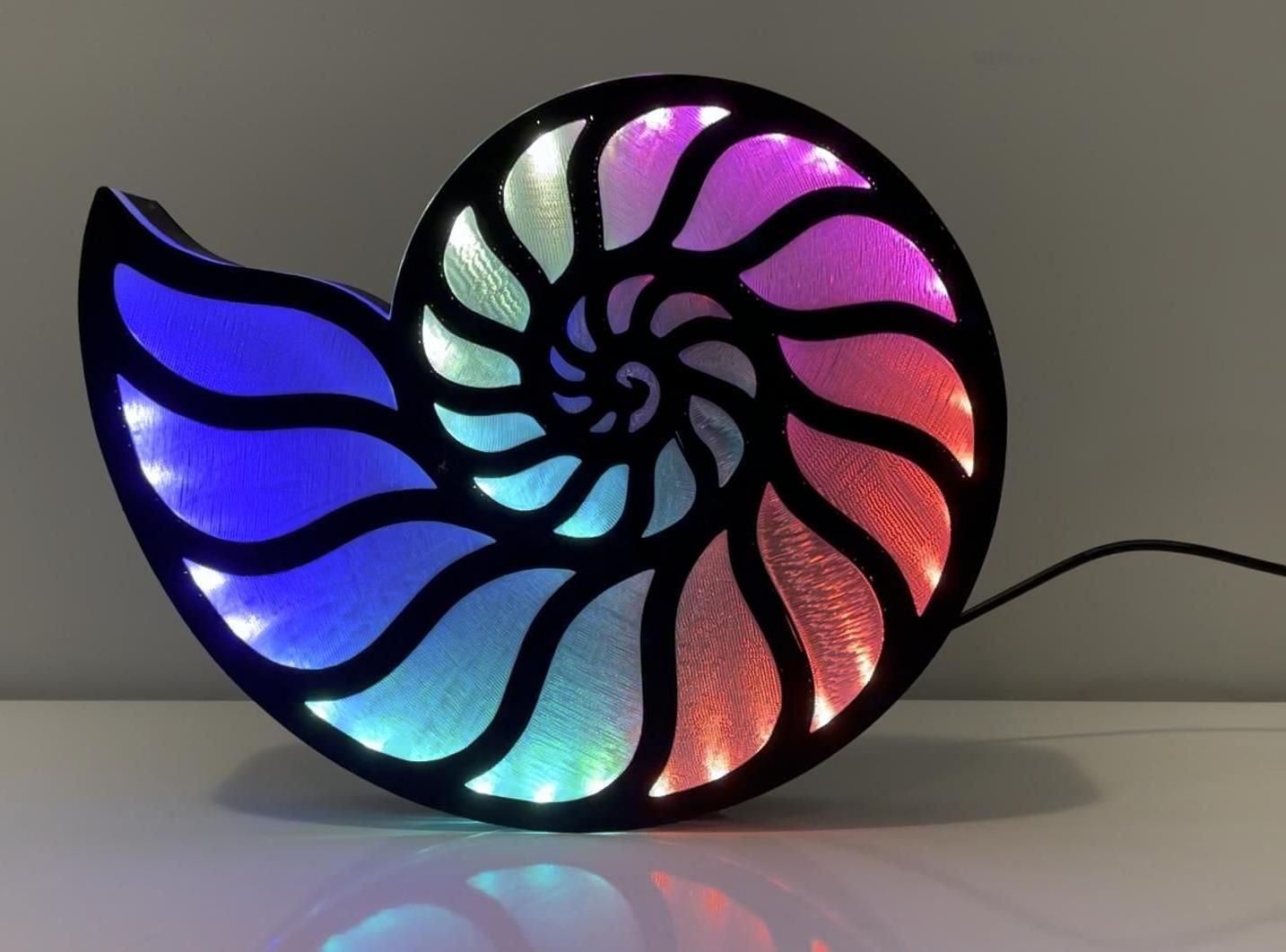 Sound-Reactive Nautilus Lamp (Arduino Project)