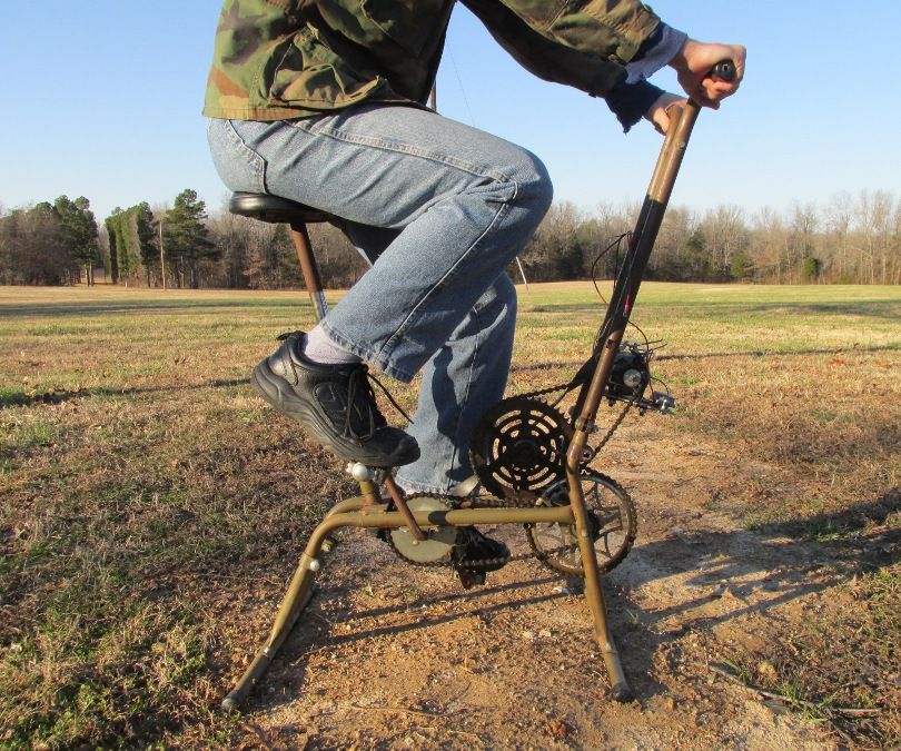 Bike Generator Made From Scavenged Parts