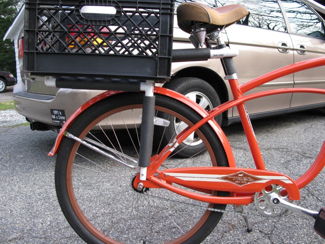 PVC and Milk Basket Bike Basket