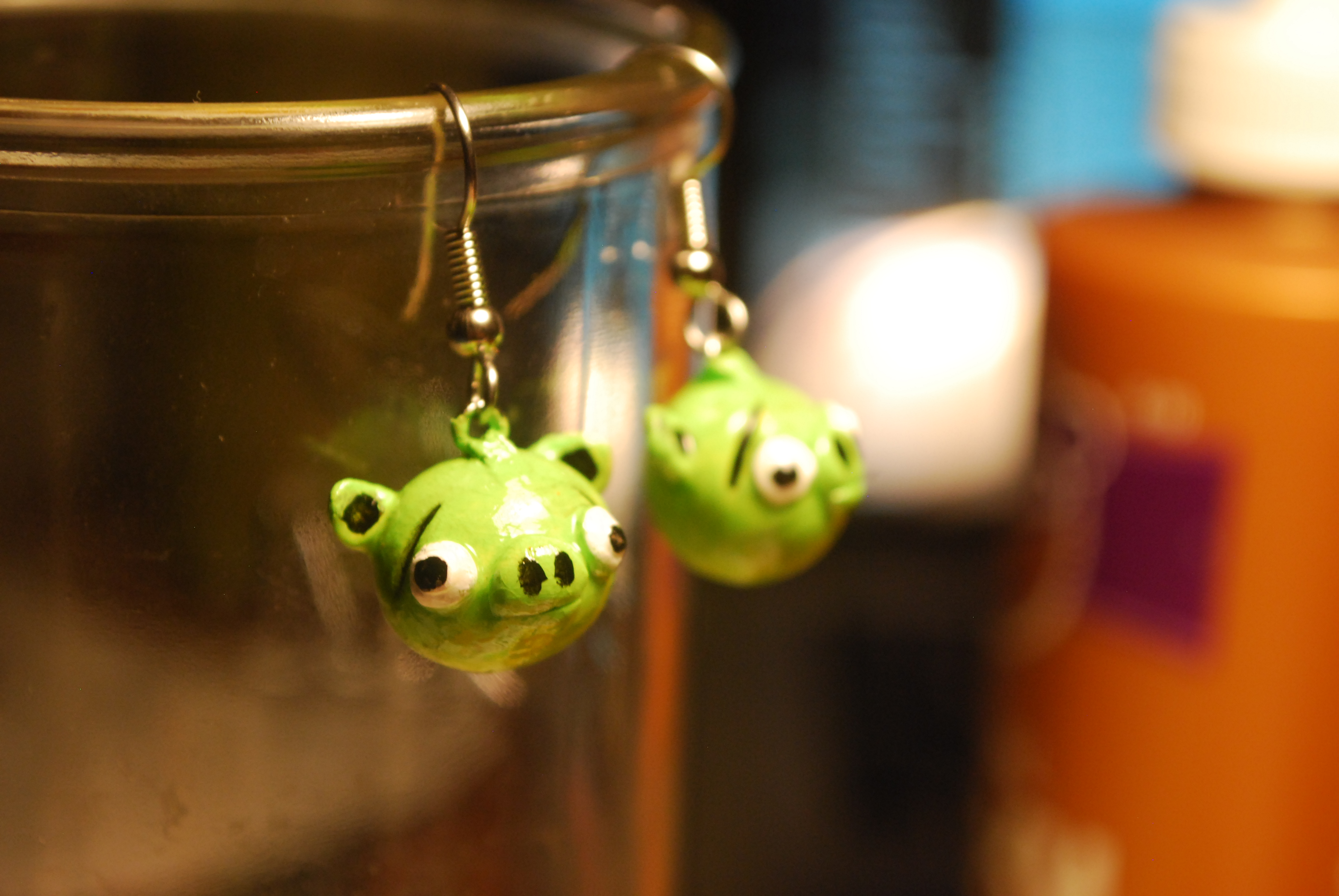 Angry Birds Earrings: Pig Edition