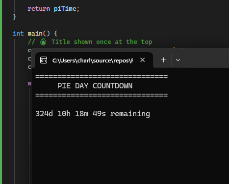 -Pie Day Countdown Timer-