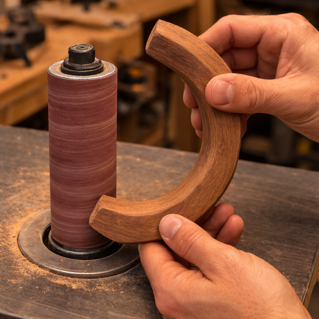 Use a spindle sander or a drum sander attachment to smooth the inner and outer curves until the saw marks are gone and the silhouette is fluid.png
