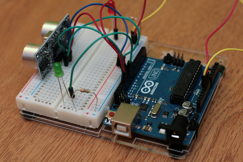 Simple Arduino and HC-SR04 Example