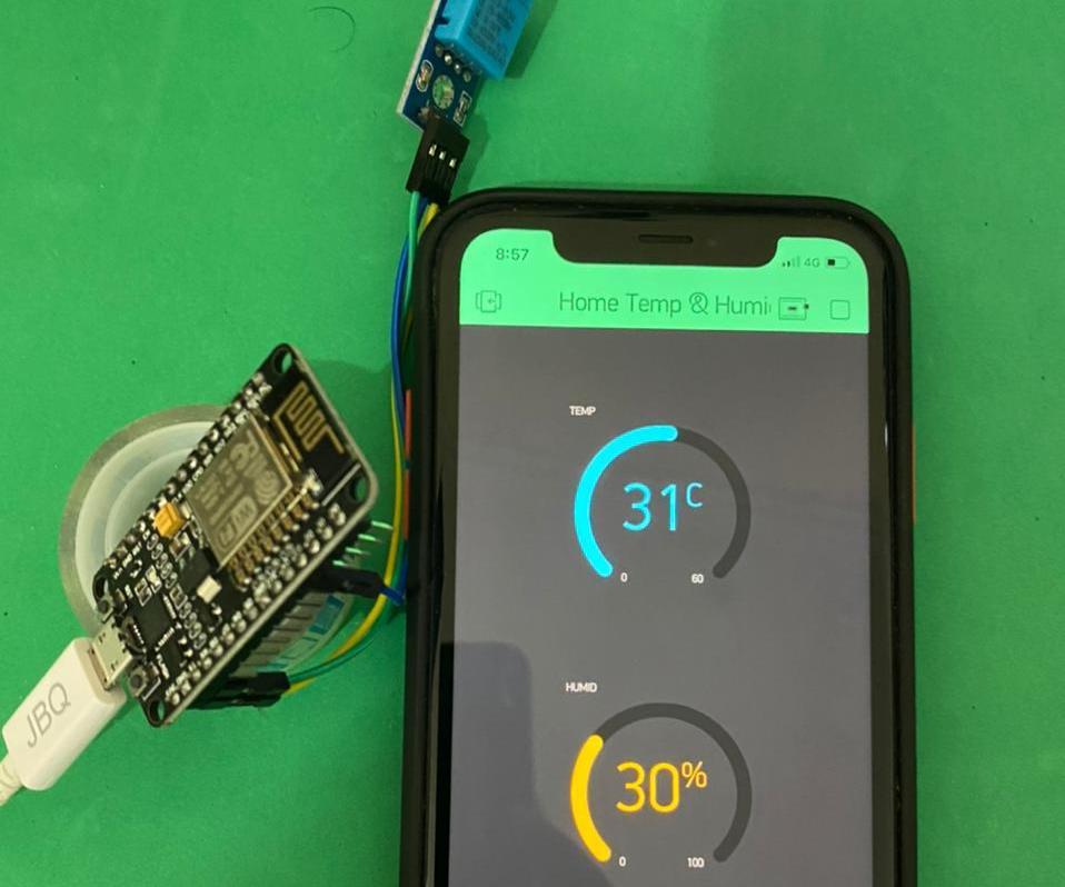 Monitoring Temperature and Humidity in Blynk App Using Smart Phone 