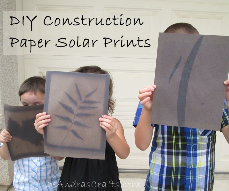 DIY Construction Paper Solar Prints