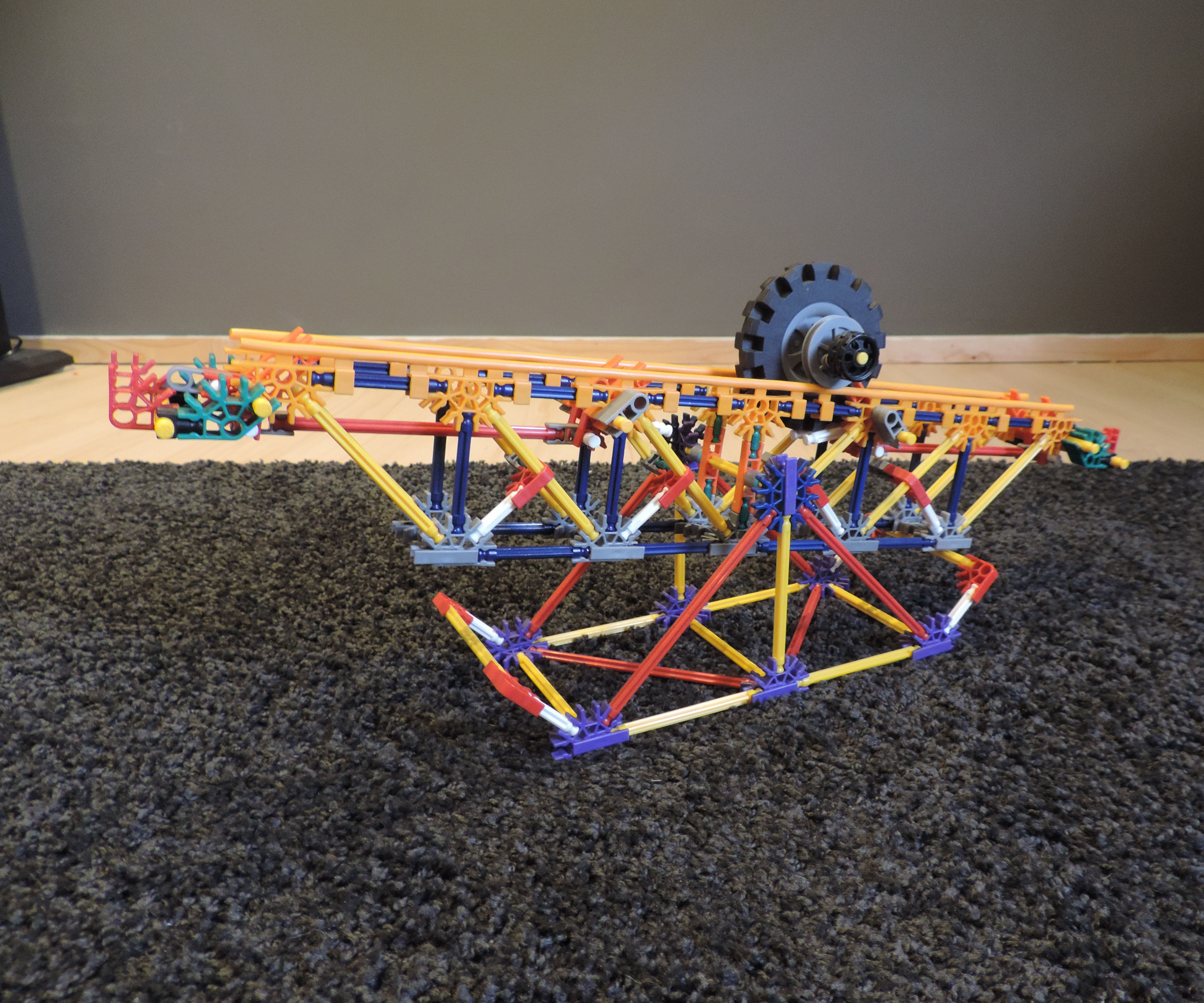 Knex Ball Machine Element: the Rolling Wheel