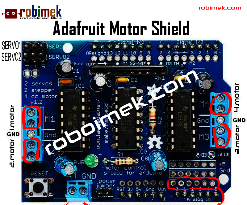 Adafruit Motor Shield Use