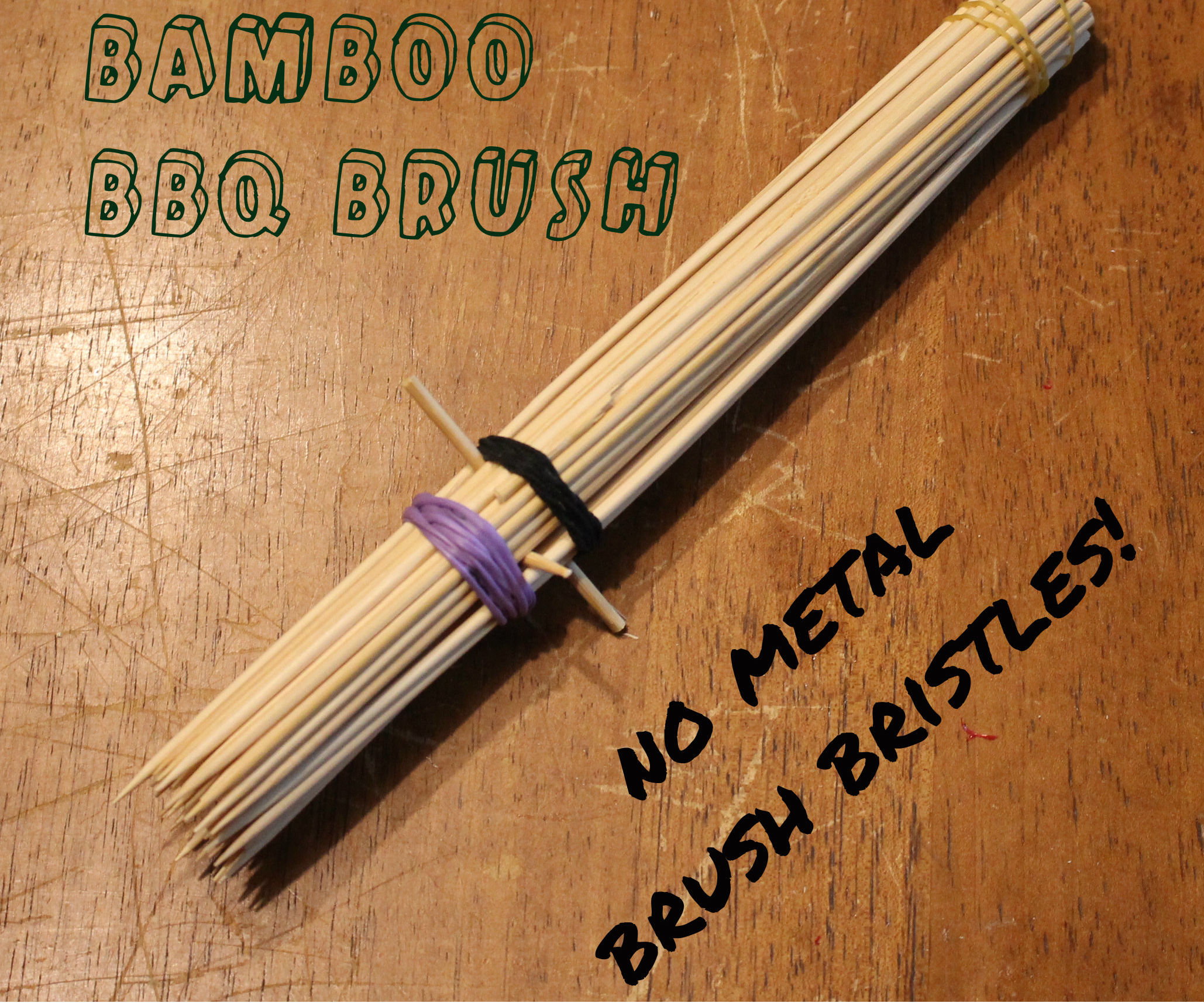 Quick Bamboo Skewer BBQ Brush