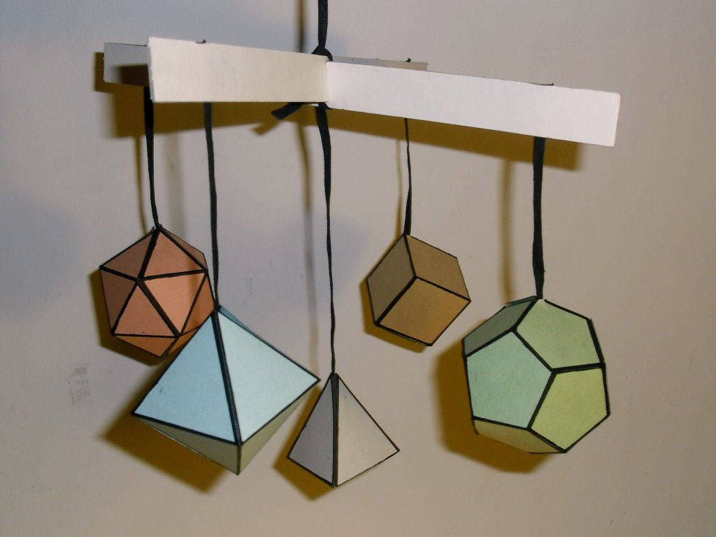 Educational Mobile With Platonic Solids