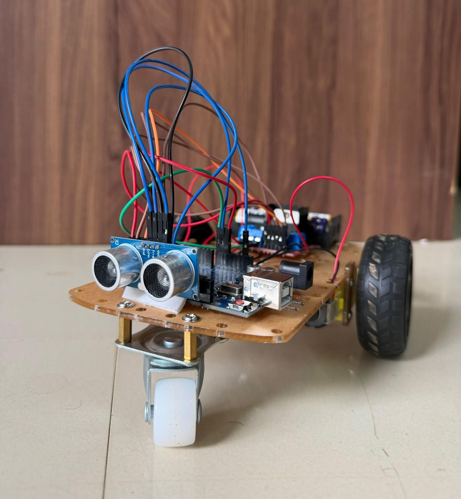 Obstacle Avoiding Robot Using Arduino, L298N, Ultrasonic Sensor, and Servo Motor