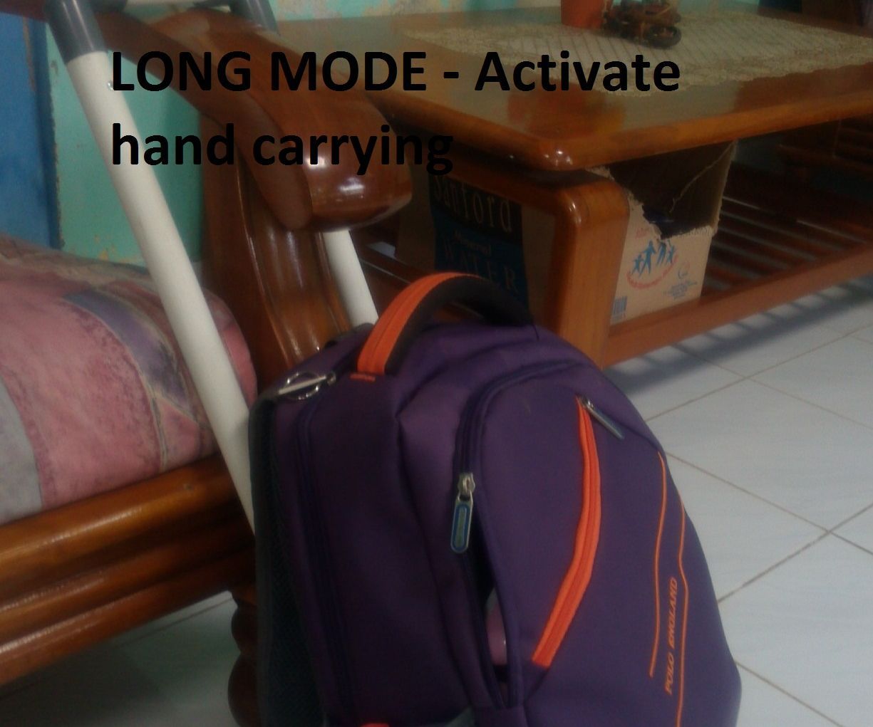 PVC Portable Adjustable Bag Trolley